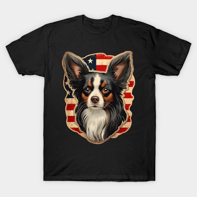 Papillon 4th of July T-Shirt by NatashaCuteShop